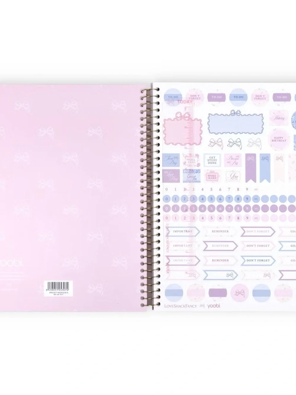 LoveShackFancy Target Yoobi Weekly Monthly Planner Ribbon Rose Sterling Teacher